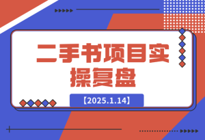 【2025.1.14】二手书项目复盘-乐仔项目网